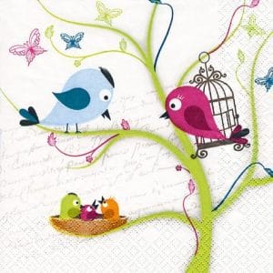 A pack of 12 by 12 inch German Decoupage Napkins ( 5 pcs ) - Tweety Family