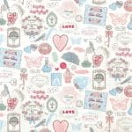 A pack of 12 by 12 inch German Decoupage Napkins ( 5 pcs )  - Love Icons