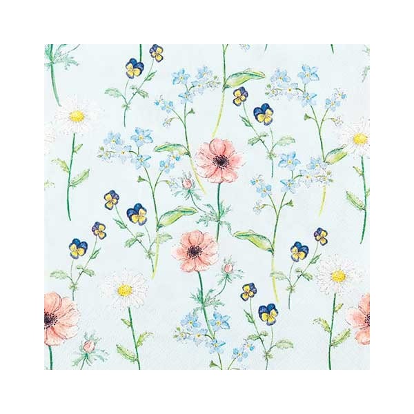 A pack of 12 by 12 inch German Decoupage Napkins ( 5 pcs ) - Little Garden