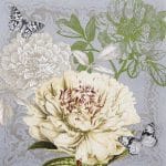 A pack of 12 by 12 inch German Decoupage Napkins ( 5 pcs )  - Vintage Peony