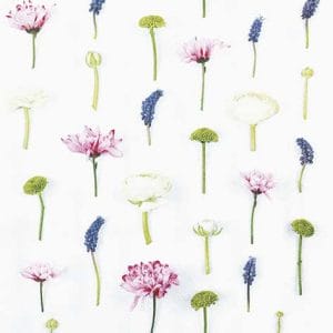 A pack of 12 by 12 inch German Decoupage Napkins ( 5 pcs ) - Flower Composition