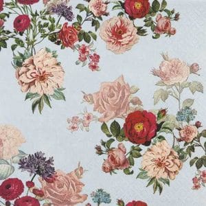 A pack of 12 by 12 inch German Decoupage Napkins ( 5 pcs ) - Elizabeth Florals