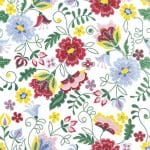 A pack of 12 by 12 inch German Decoupage Napkins ( 5 pcs )  - Stitched Flowers