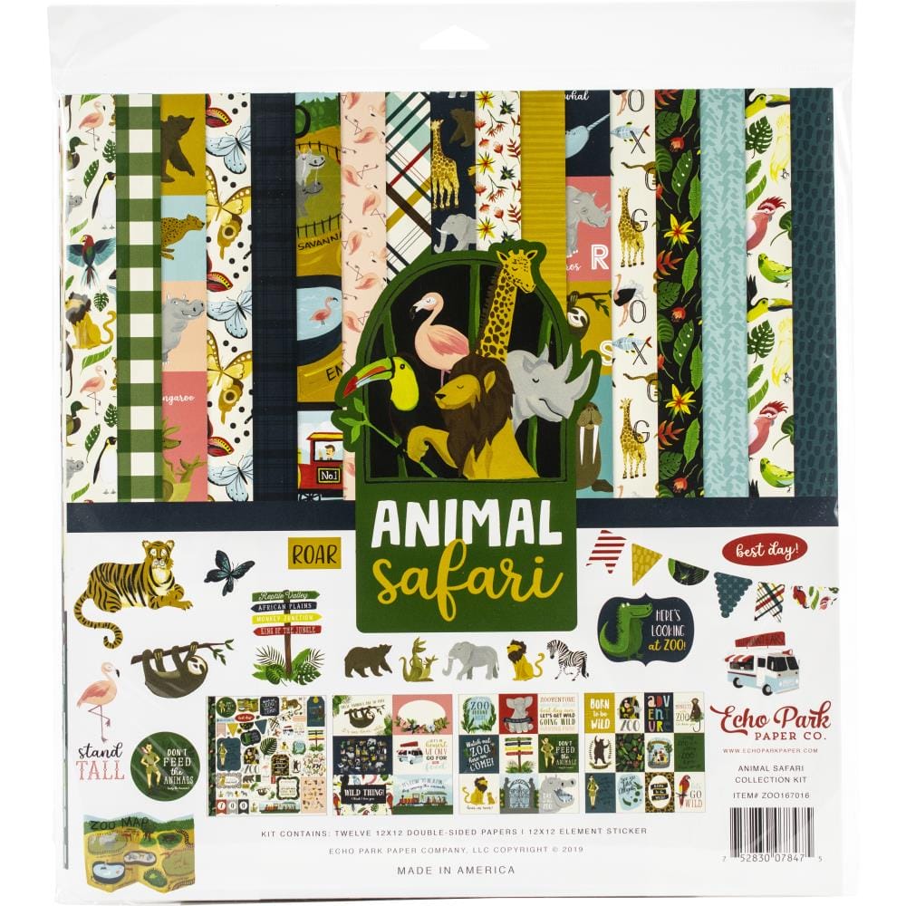 EchoPark paper pad - Animal Safari Collection Kit (12 by 12 inch) echo park collection kit animal Safari EchoPark paper pad - Animal Safari Collection Kit (12 by 12 inch)
