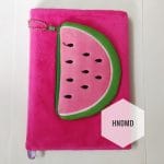 Fur Diary with pouch - Watermelon