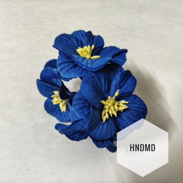 Large Mulberry Flowers - Dark Blue (Pack of 10) (CAMR401)