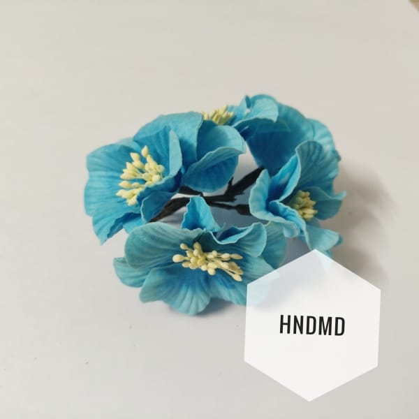 Large Mulberry Flowers - Light Blue (Pack of 10) (CAMR404)