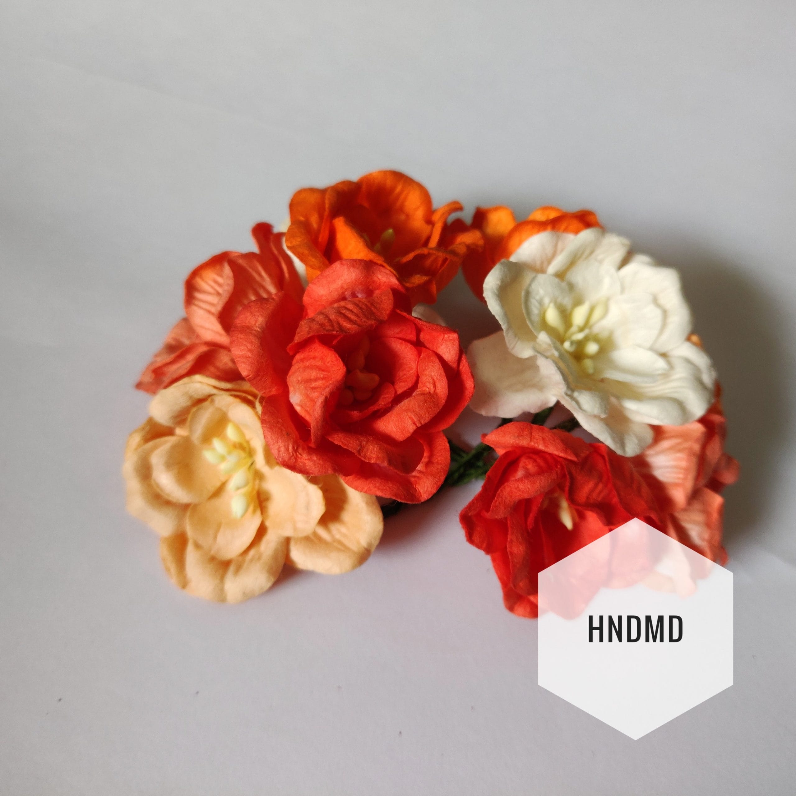 Mulberry Poppy Flowers - Shades of Orange (Pack of 10) mulberry paper flowers CAMR420 scaled Mulberry Poppy Flowers - Shades of Orange (Pack of 10)