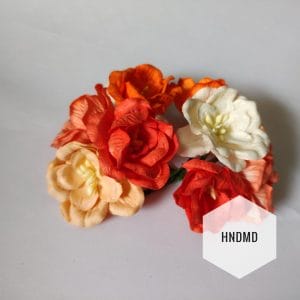 Mulberry Poppy Flowers - Shades of Orange (Pack of 10)