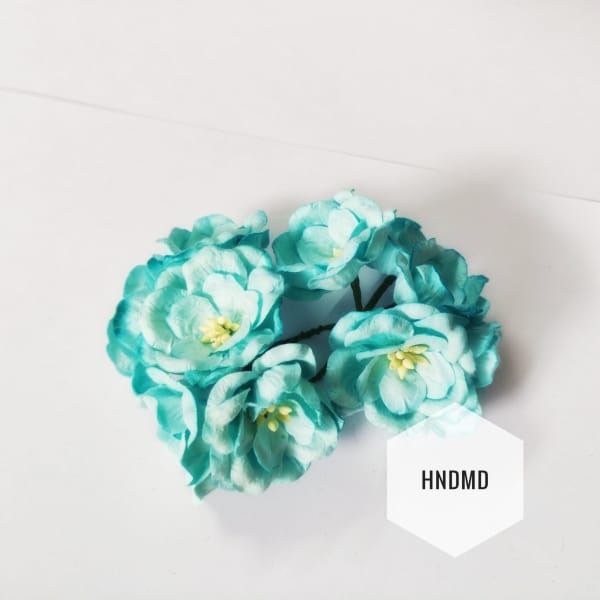 Mulberry Poppy Flowers - Baby Blue (Pack of 10)