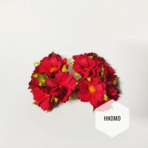 Mulberry Daisy Flowers - Red (Pack of 10)