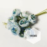 Fabric Flowers - Baby Blue (Pack of 12)