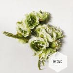 Fabric Flowers - Light Green (Pack of 12)