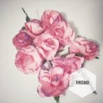 Glitter Paper Flowers - Dark Pink (Pack of 24 flowers)