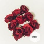 Glitter Paper Flowers - Red (Pack of 24 flowers)