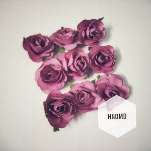 Glitter Paper Flowers - Mauve (Pack of 24 flowers)