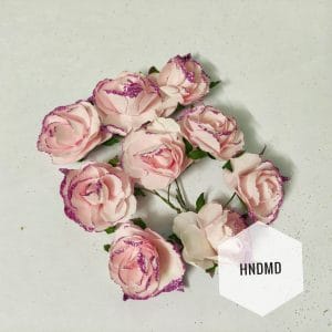 Glitter Paper Flowers - Light Pink (Pack of 24 flowers)