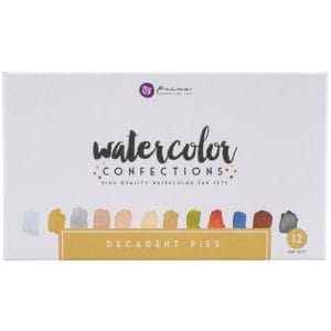 Art Philosophy Prima Watercolor Confections Watercolor Pans 12/Pkg - Decadent Pies