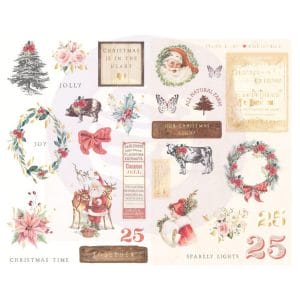 Prima Marketing Christmas In The Country Chipboard Stickers 29/Pkg