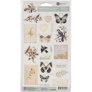 Prima Marketing Nature Lover Chipboard Stickers 39/Pkg