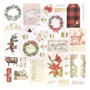 Prima Christmas In The Country Cardstock Ephemera 34/Pkg