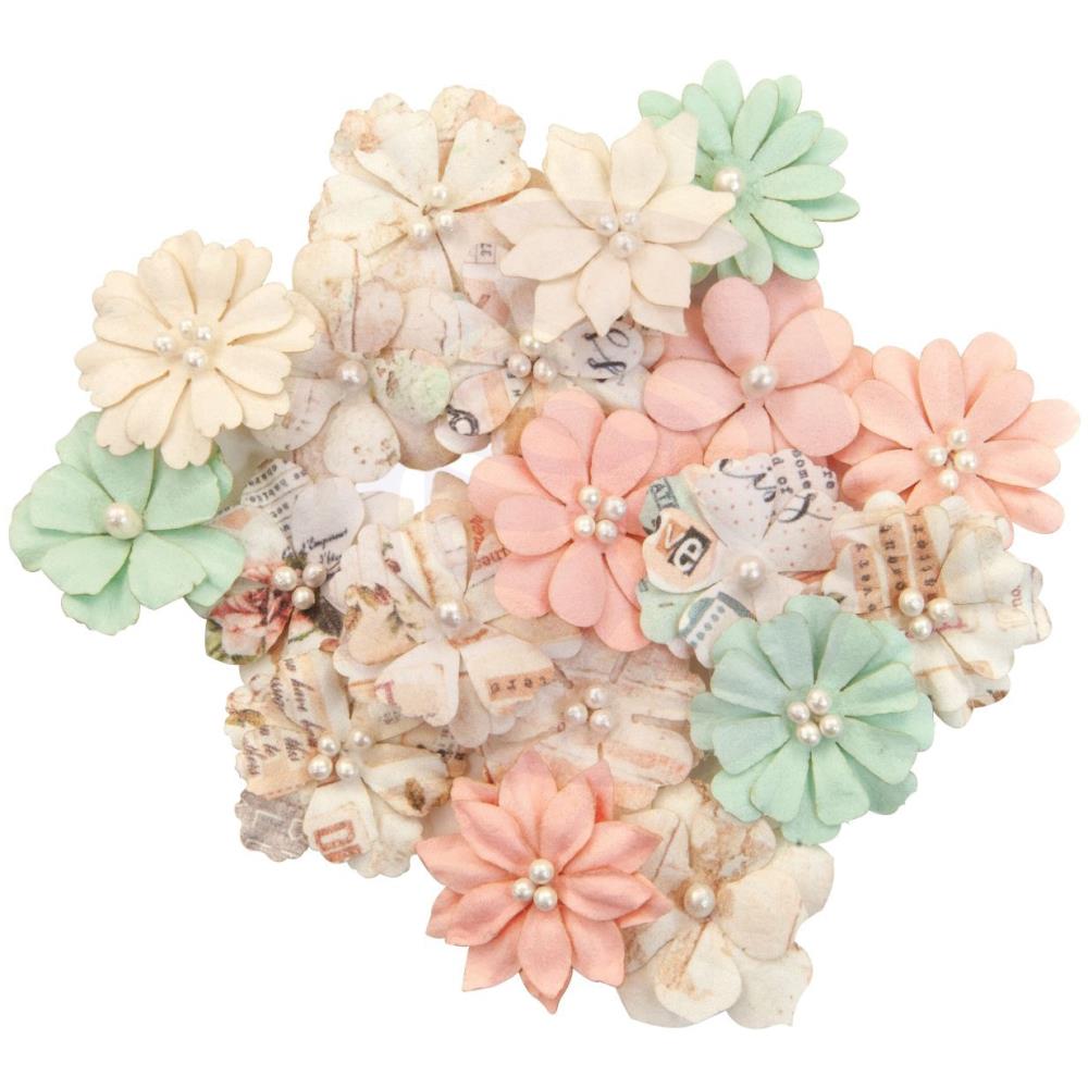 Prima Marketing Apricot Honey Mulberry Paper Flowers 20/Pkg prima mulberry flowers apricot honey Prima Marketing Apricot Honey Mulberry Paper Flowers 20/Pkg