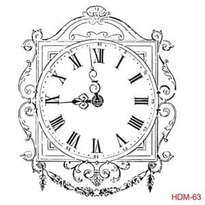 Cadence 45 by 45 cm stencil - Vintage Clock