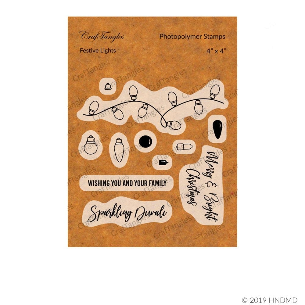 CrafTangles Photopolymer Stamps - Festive Lights 104 Festive Lights CrafTangles Photopolymer Stamps - Festive Lights
