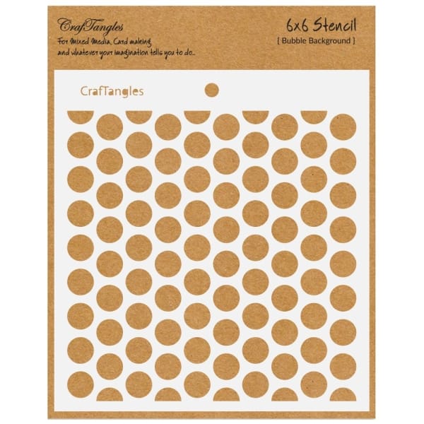 CrafTangles 6"x6" Stencil - Bubble Background