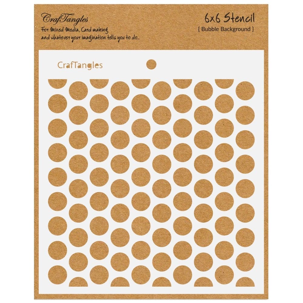 CrafTangles 6"x6" Stencil - Bubble Background CTCS133 CrafTangles Stencils Bubble Background CrafTangles 6"x6" Stencil - Bubble Background