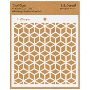CrafTangles 6"x6" Stencil - Hexagonal Stacks