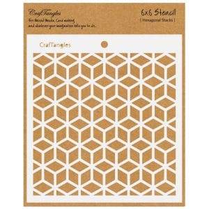 CrafTangles 6"x6" Stencil - Hexagonal Stacks