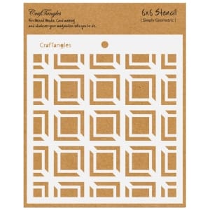 CrafTangles 6"x6" Stencil - Simply Geometric