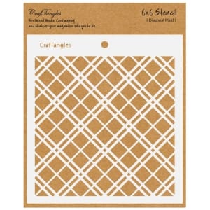 CrafTangles 6"x6" Stencil - Diagonal Plaid