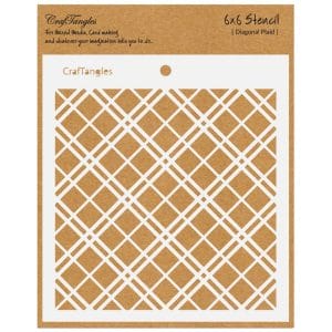 CrafTangles 6"x6" Stencil - Diagonal Plaid