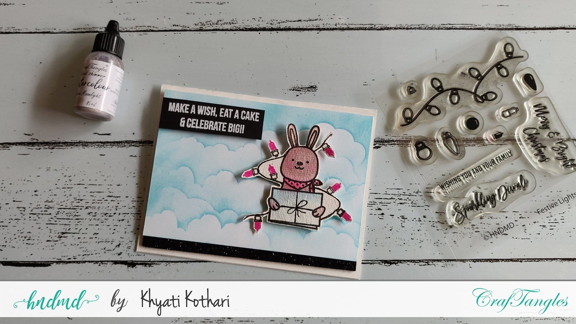 CrafTangles Photopolymer Stamps - Festive Lights Combine stamps create Cards 1 Combine_stamps_create_Cards_1