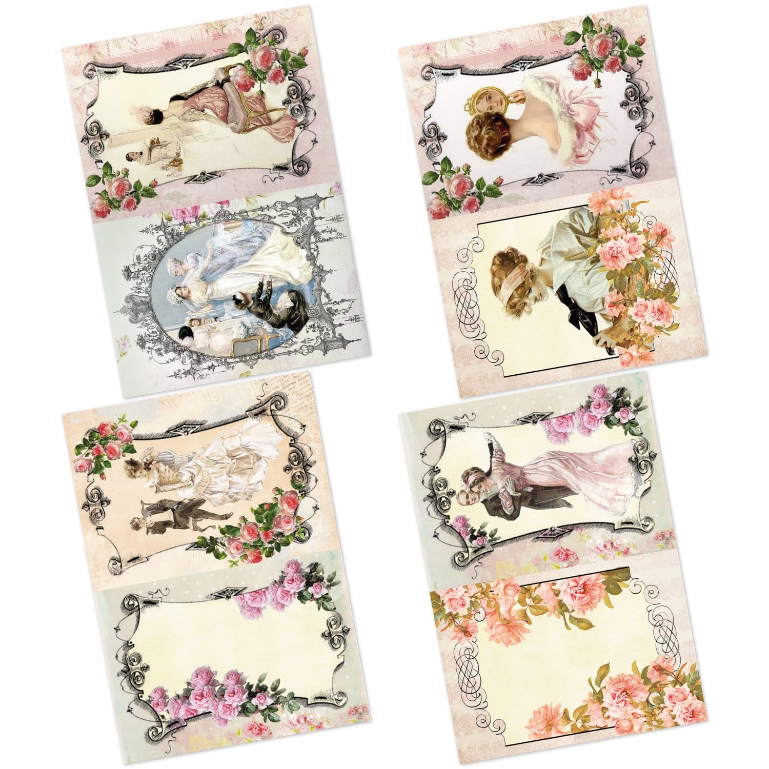 CrafTangles Decoupage Paper Pack - Happily Ever After (A4) - 4 sheets Happily Ever After Amazon 4 Images Happily-Ever-After-Amazon-4-Images