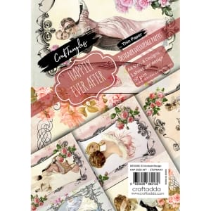 CrafTangles Decoupage Paper Pack - Happily Ever After (A4) - 4 sheets