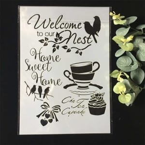 Stencil - Welcome to our Nest (A4 size)