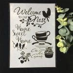Stencil - Welcome to our Nest (A4 size)