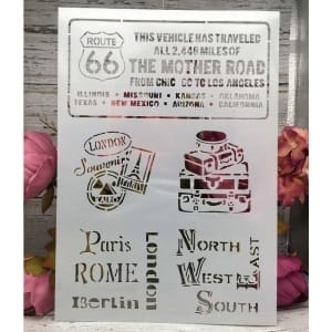 Stencil - Route 66 (A4 size)