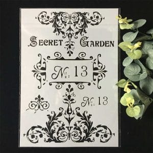 Stencil - Secret Garden (A4 size)