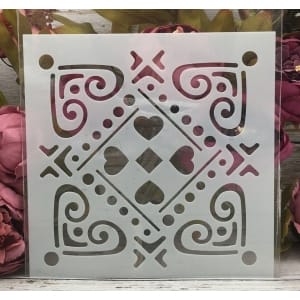 8by8 inch stencil - Design 38