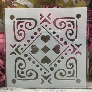 8by8 inch stencil - Design 38