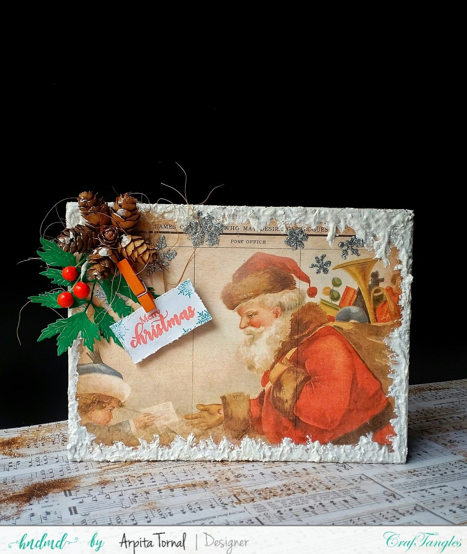 CrafTangles Decoupage Paper Pack - Letters to Santa (A4) - 4 sheets Arpita Letters To Santa Arpita_Letters_To_Santa