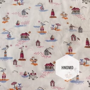 Printed Fabric - Beach Scene