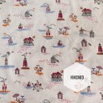 Printed Fabric - Beach Scene