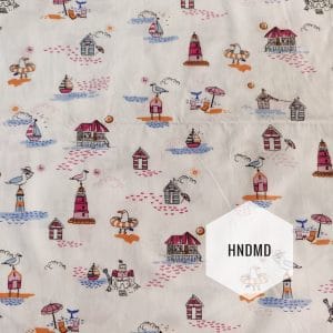 Printed Fabric - Beach Scene