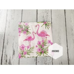 A pack of 12 by 12 inch Decoupage Napkins / Decoupage Tissues (5 pcs) - Pink Flamingos