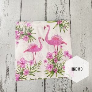 A pack of 12 by 12 inch Decoupage Napkins / Decoupage Tissues (5 pcs) - Pink Flamingos